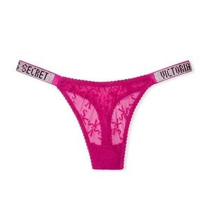 Victoria Secret Bombshell Shine Strap Thong Panty